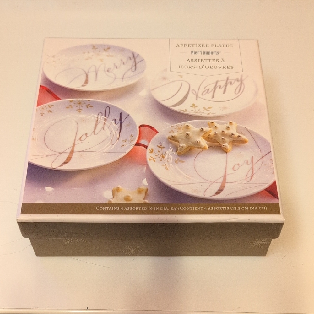 Festive Holiday Appetizer Plates Set